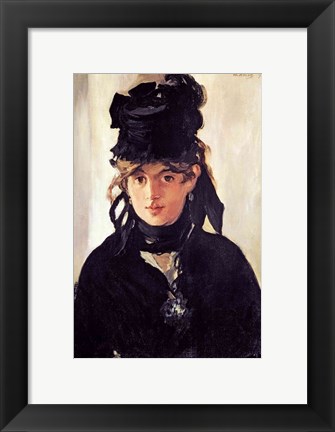 Framed Berthe Morisot with a Bouquet of Violets, 1872 Print