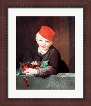Framed Boy with the Cherries, 1859 Print