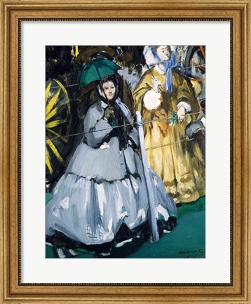 Framed Women at the Races, 1865 Print