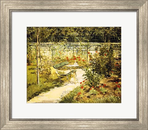 Framed Bench, The Garden at Versailles Print