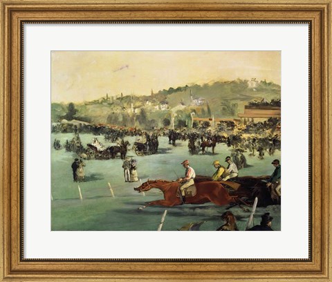 Framed Horse Racing, 1872 Print