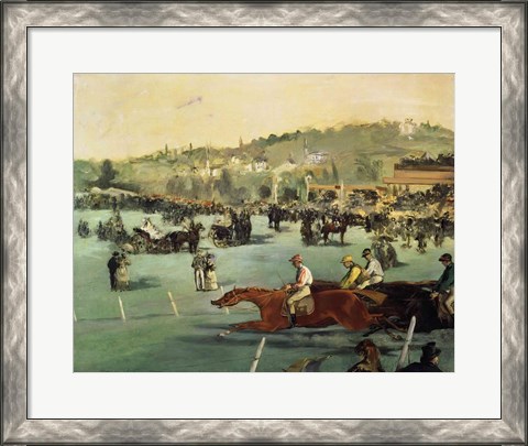 Framed Horse Racing, 1872 Print