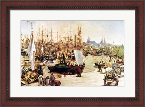 Framed Port of Bordeaux, 1871 Print