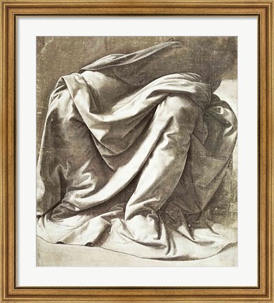 Framed Drapery study for a Seated Figure Print