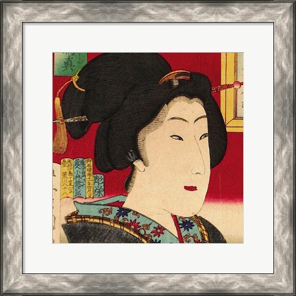 Framed Geisha (detail) Print