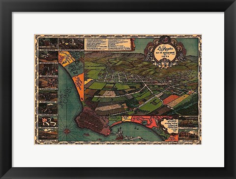 Framed Los Angeles 1871 Print