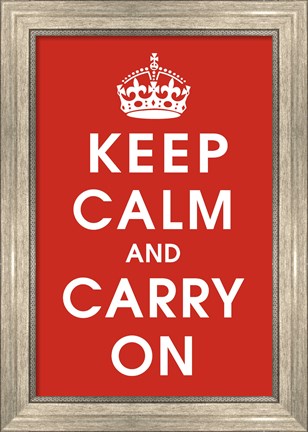 Framed Keep Calm (Red) Print