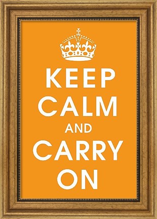 Framed Keep Calm (orange) Print