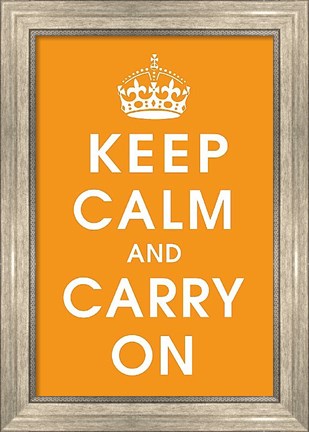Framed Keep Calm (orange) Print