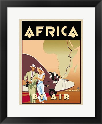 Framed Africa by Air Print