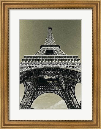 Framed Eiffel Tower Looking Up Print