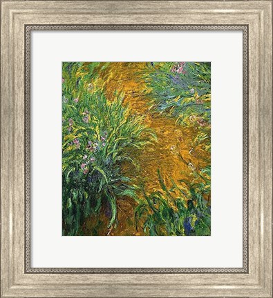 Framed Path in the Iris Garden Print