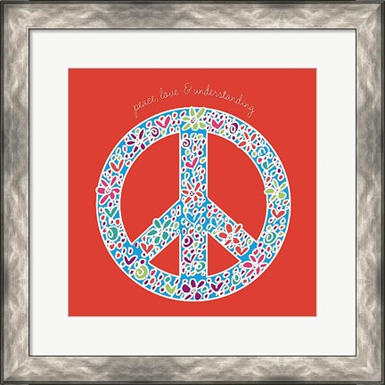 Framed Peace, Love, and Understanding Print