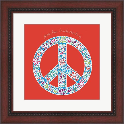 Framed Peace, Love, and Understanding Print