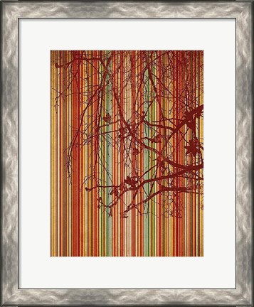 Framed Amber Stripe Print