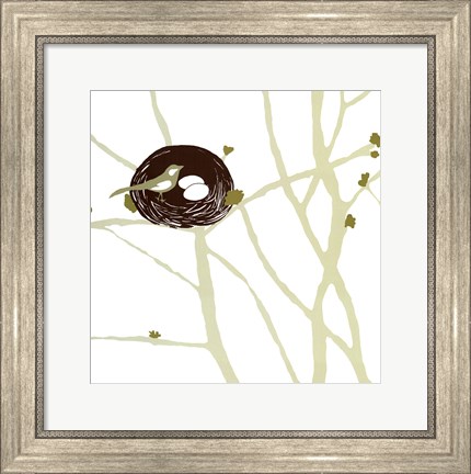 Framed Feathers and Twigs Print