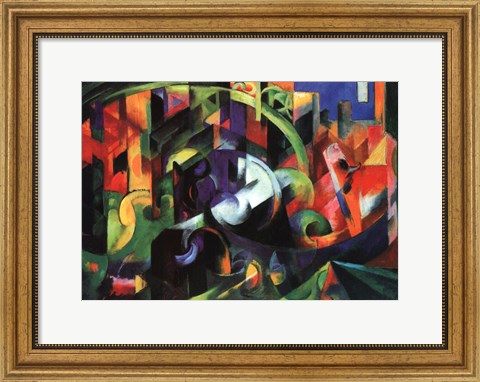 Framed Abstract with Cattle Print