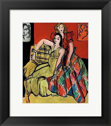 Framed Two Young Women, the Yellow Dress and the Scottish Dress, 1941 Print