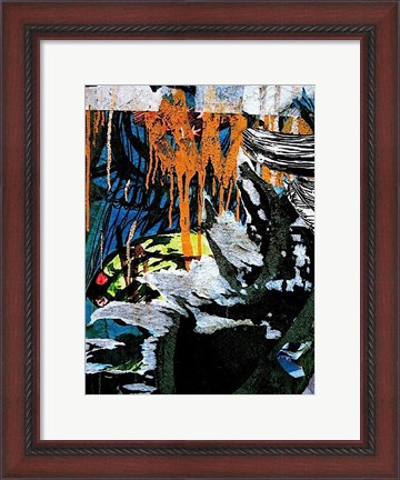 Framed Blue Orange Layers 3 Print