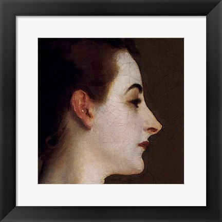 Framed Madame X (head detail) Print