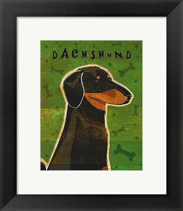 Framed Dachshund (black and tan) Print