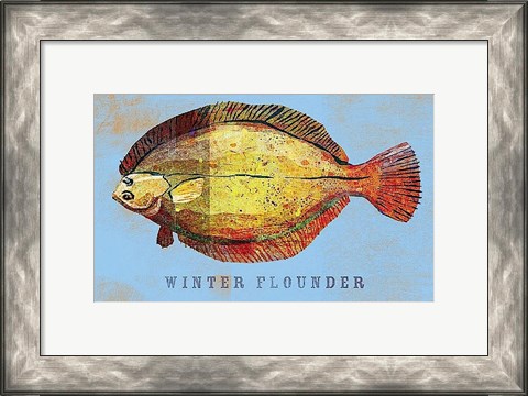 Framed Winter Flounder Print