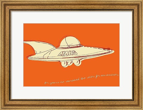 Framed Lunastrella Flying Saucer Print