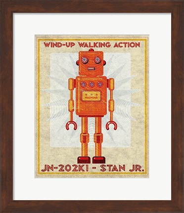 Framed Stan Jr. Box Art Robot Print