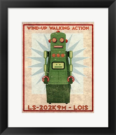 Framed Lois Box Art Robot Print