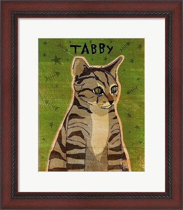 Framed Tabby (grey) Print