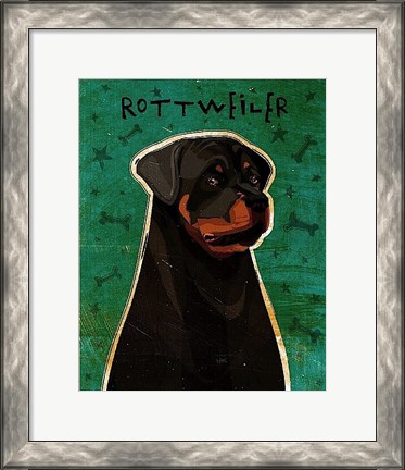Framed Rottweiler Print