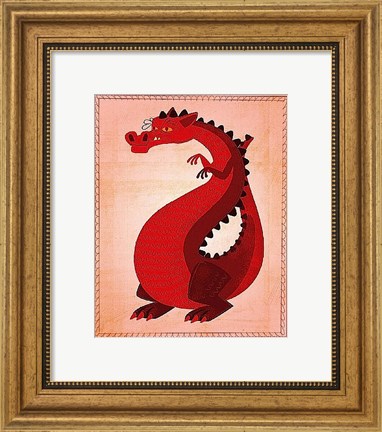 Framed Red Dragon Print