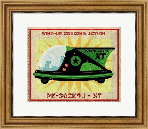 Framed Patrol Craft XT Box Art Tin Toy Print
