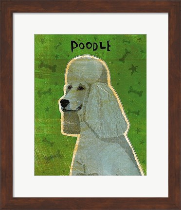 Framed Poodle (grey) Print