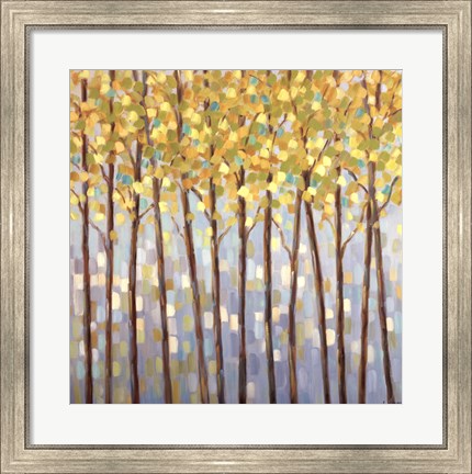 Framed Glistening Tree Tops Print