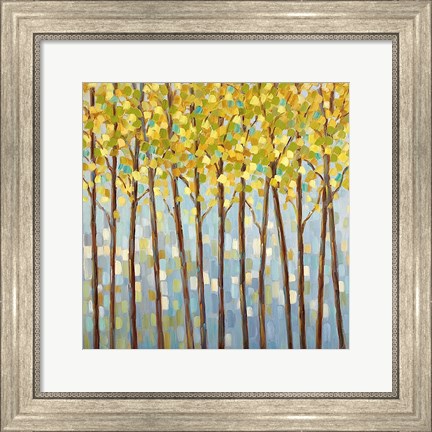 Framed Glistening Tree Tops Print