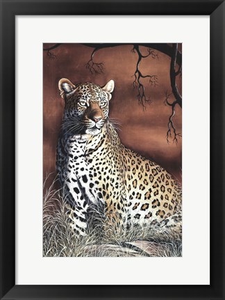 Framed Sitting Leopard Print