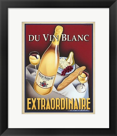 Framed Du Vin Blanc Extraordinaire Print