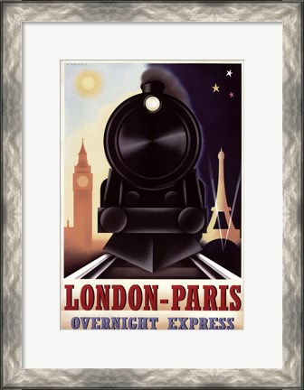 Framed London-Paris Overnight Express Print