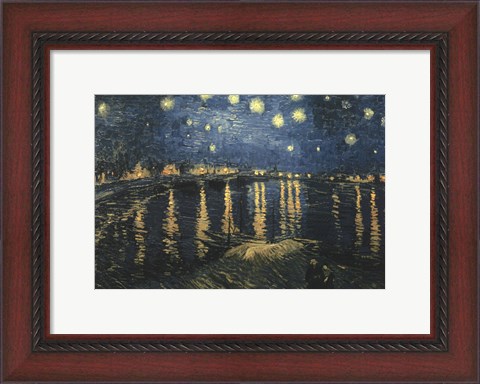 Framed Starry Night Over the Rhone Print