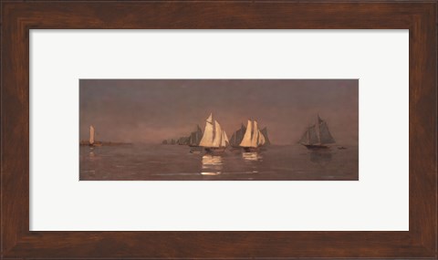 Framed Gloucester, Mackerel Fleet at Dawn, 1884 Print