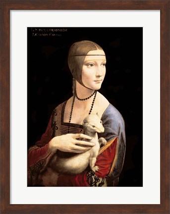 Framed Lady with the Ermine Print