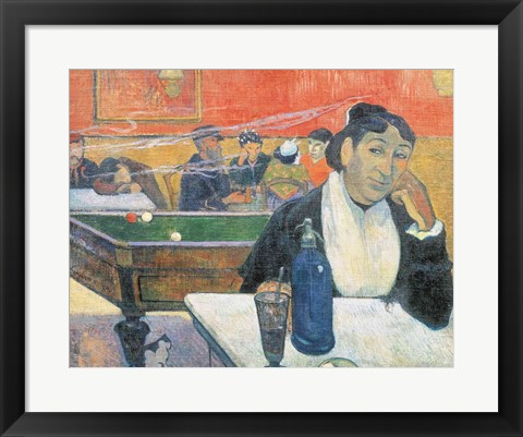 Framed Cafe at Arles, 1888 Print