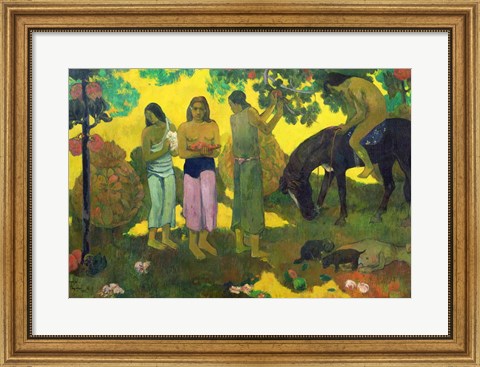 Framed Rupe Rupe (Fruit Gathering), 1899 Print