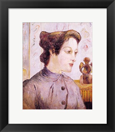 Framed Portrait of a Young Woman, 1886 Print