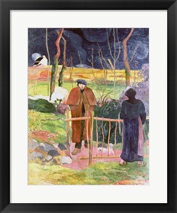 Framed Bonjour, Monsieur Gauguin, 1889 Print