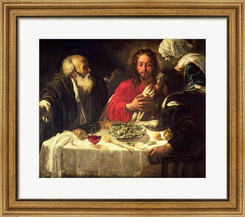 Framed Supper at Emmaus, c.1614-21 Print