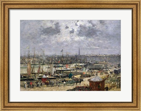 Framed Port of Bordeaux, 1874 Print