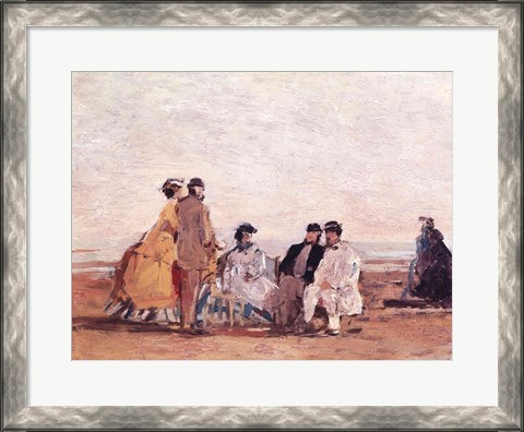 Framed On the Beach at Trouville, c.1865 Print