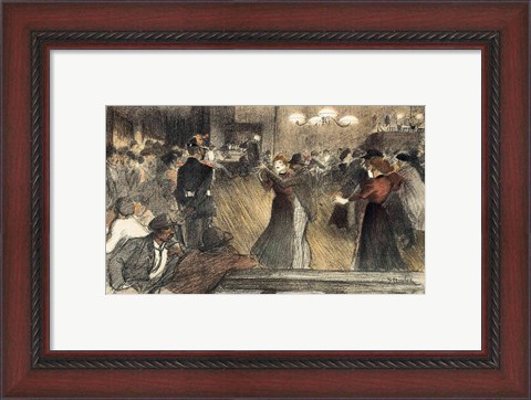 Framed Ball at the Barriere Print